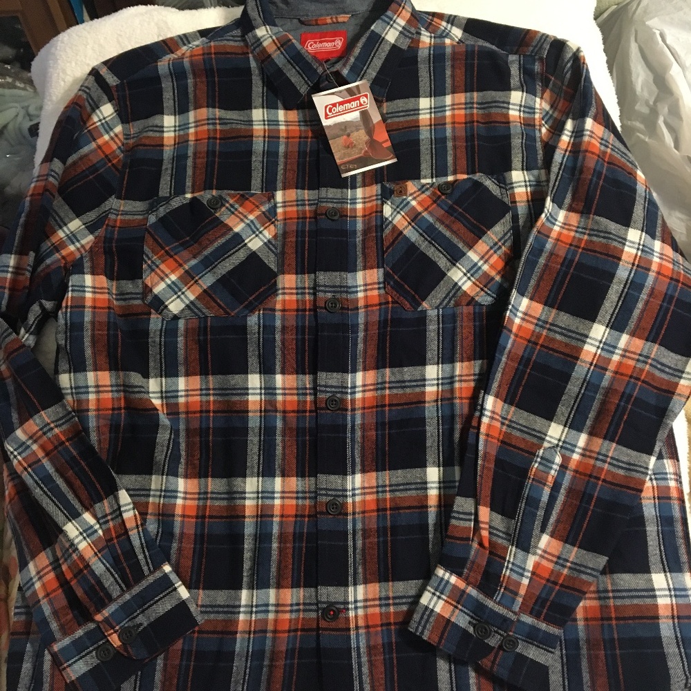 Coleman Men's Plaid Shirt Cotton Flannel XXL long